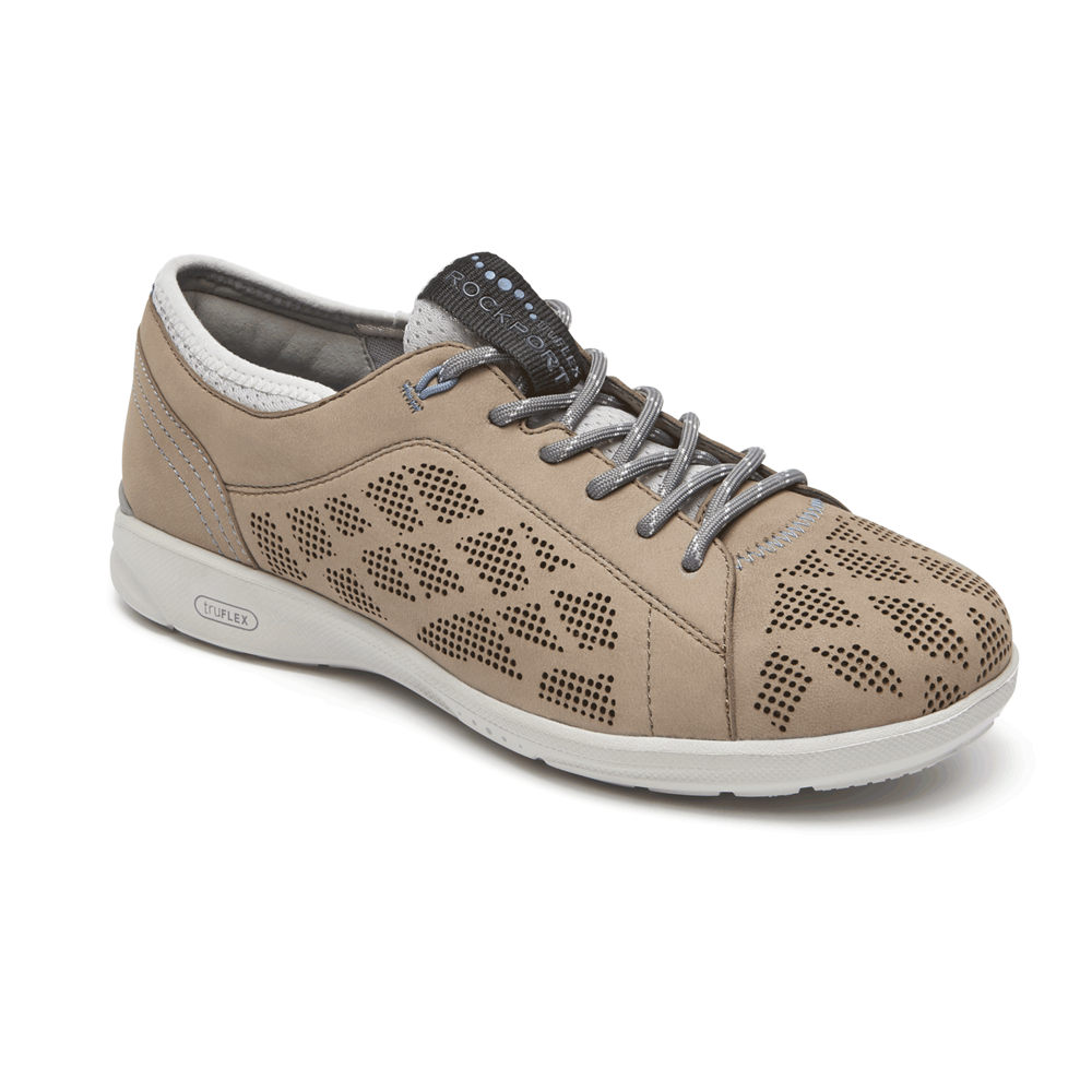 Rockport Womens truFLEX Lace-to-Toe - Sneakers Khaki - SEL789241